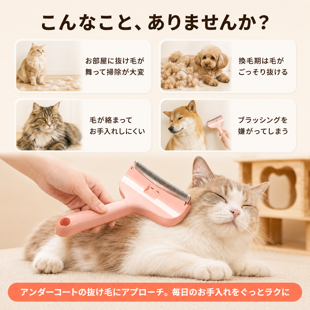 【本日終了⏰】【累計15万本突破🏆】ペット抜け毛取りコーム【顧客満足度No.1獲得商品🥇】【全国送料無料🚗】