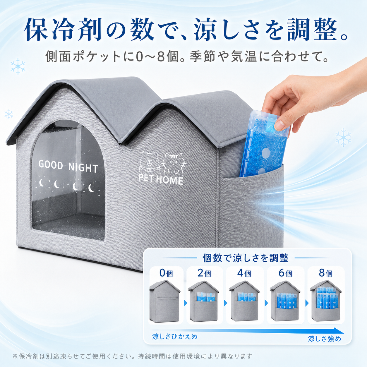 ✨犬・猫用ひんやりハウス❄️ 3層構造＆折りたたみ収納【全国送料無料🚚】
