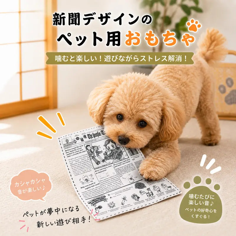 猫も犬も大興奮! パリパリ新聞おもちゃ【全国送料無料🚗】