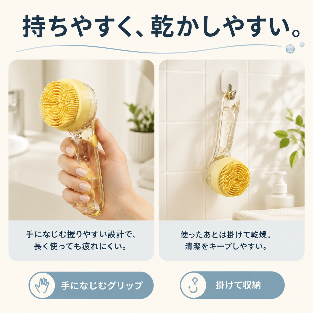 シャンプーブラシ