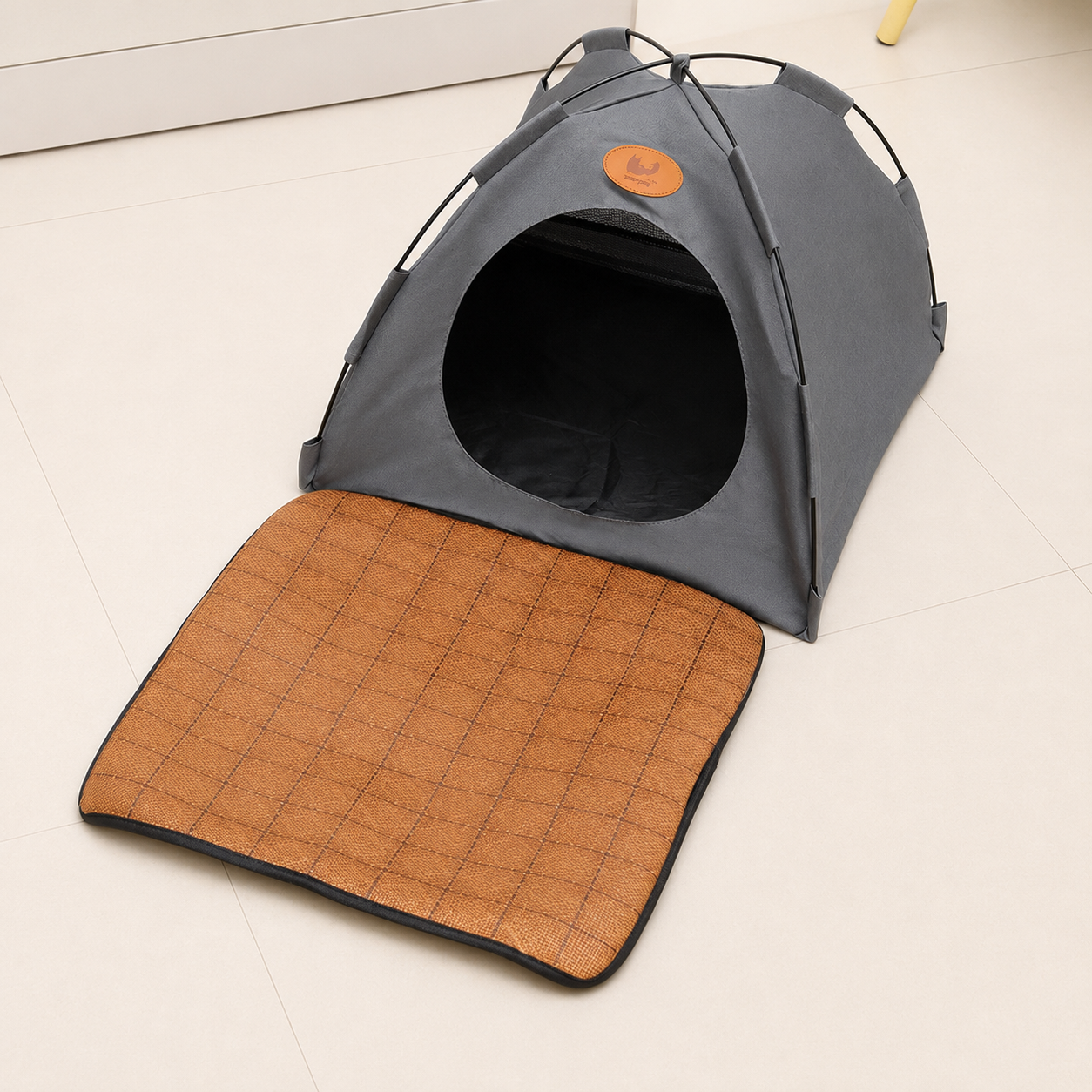 ✨猫・小型犬用テントハウス🐾 四季を通じてくつろげる、通気メッシュ＆ひんやりマット付き【全国送料無料🚚】