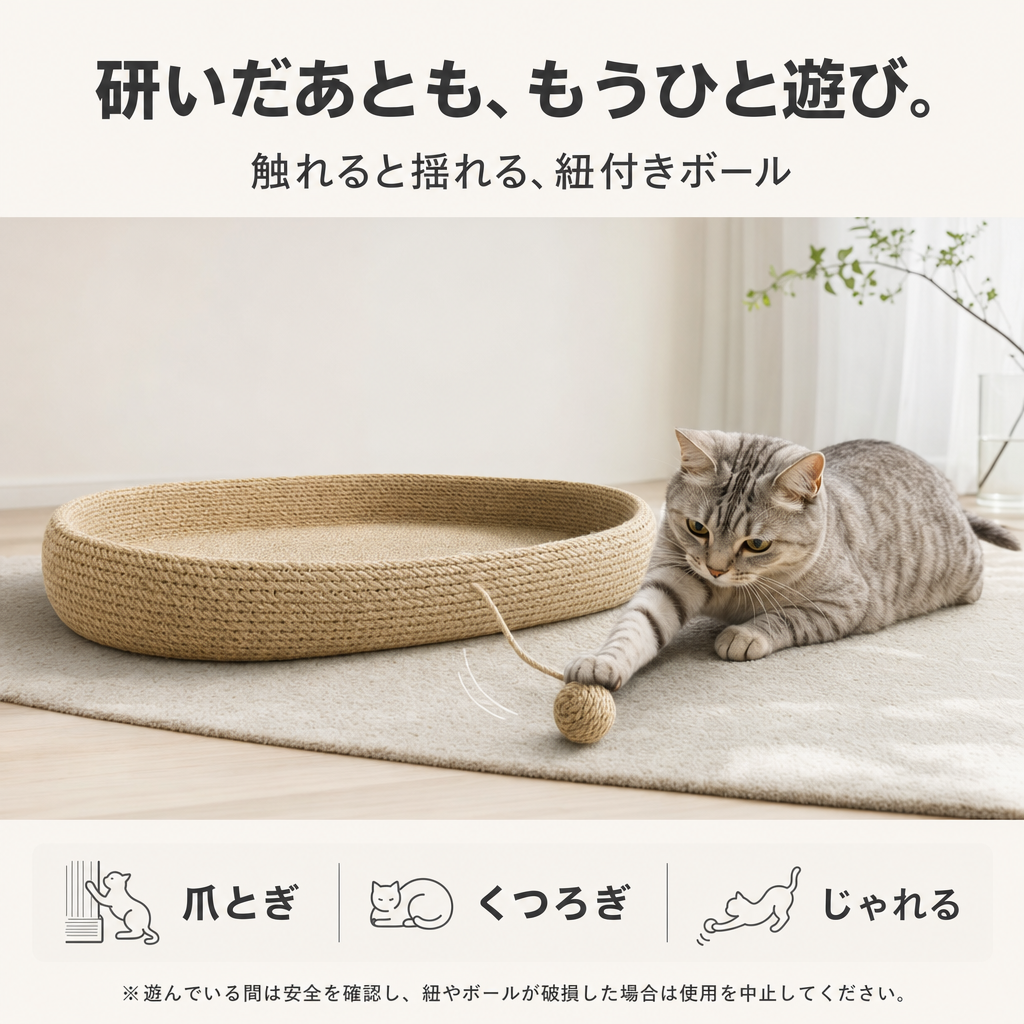 ✨猫用ベッド一体型爪とぎ🐱 遊べてくつろげる【全国送料無料🚚】